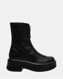 Steve Madden - Jones Black Leather Boots