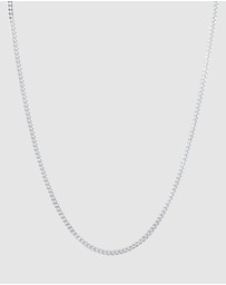 Kuzzoi - ICONIC EXCLUSIVE - Necklace Men Curb Chain Basic Fine in 925 Sterling Silver