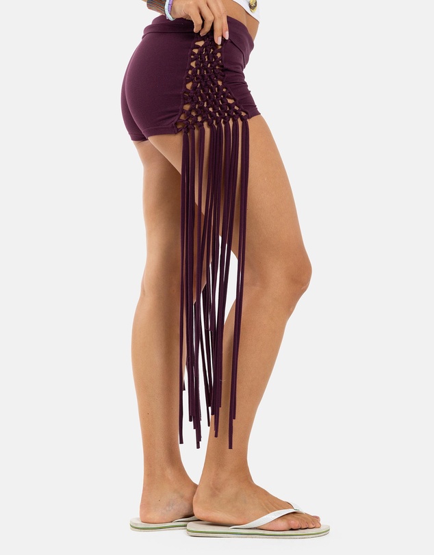 Jaded London - Macrame Fold Over Micro Shorts