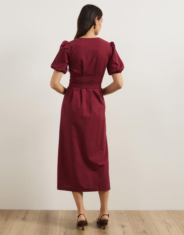 Atmos&Here - Audrey Fitted Button Front Midi Dress