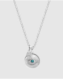 Nialaya Jewellery - Men's Silver Evil Eye and Hamsa Hand Necklace