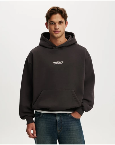 Cotton On - Box Fit Graphic Hoodie