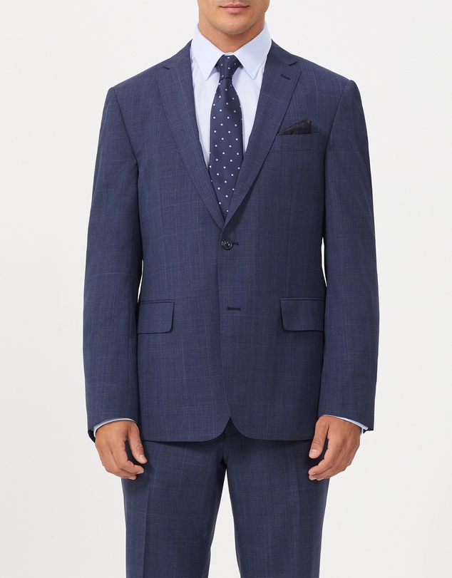 Van Heusen - Wool Blend Glen Check Suit Jacket