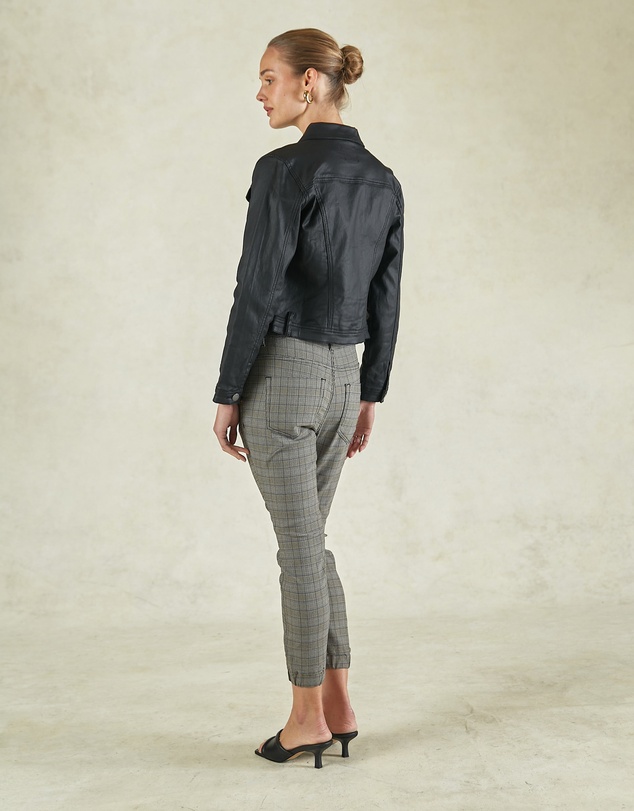 DRICOPER DENIM - Dita Coated Denim Black Jacket