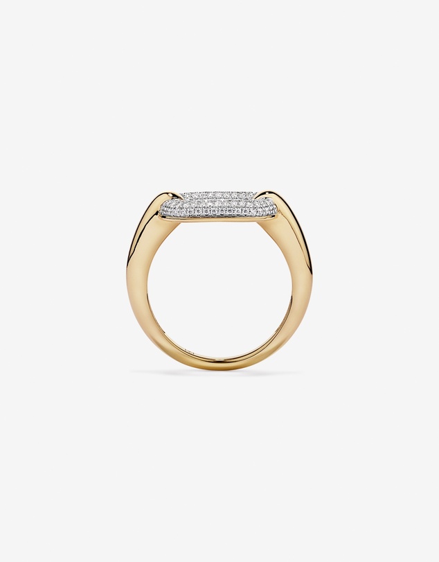 Michael Hill - Luxe Links Ring with Cubic Zirconia in 18kt Vermeil