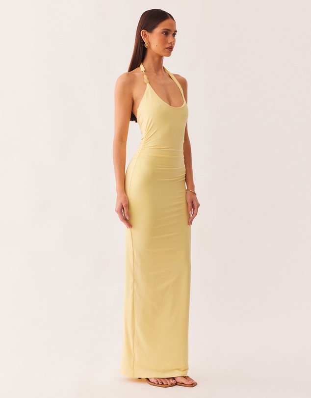 SNDYS - LEXIE TWIST HALTER MAXI DRESS - ICONIC EXCLUSIVE