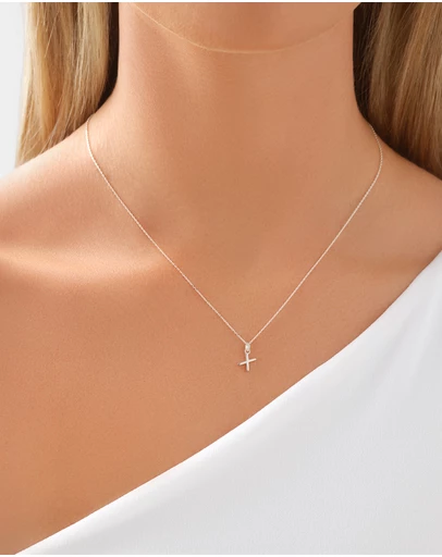 Michael Hill - Initial Pendant with Chain in Sterling Silver