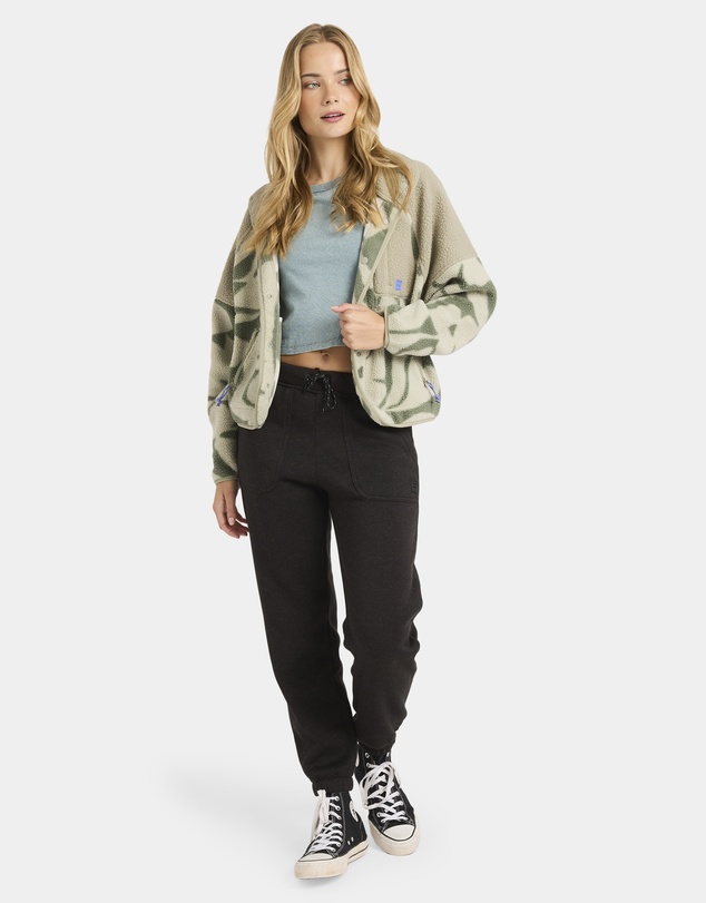 Billabong - Womens Popoyo Snap Up Fleece Jacket