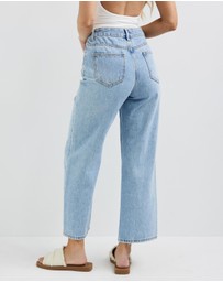 Dazie - Street Style Straight Leg Denim Jeans