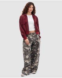 BDG By Urban Outfitters - BDG Easy Stripe Zip Hoodie