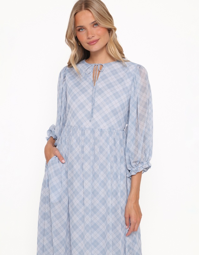 Petal & Pup - Cassina Maxi Dress - Blue Plaid