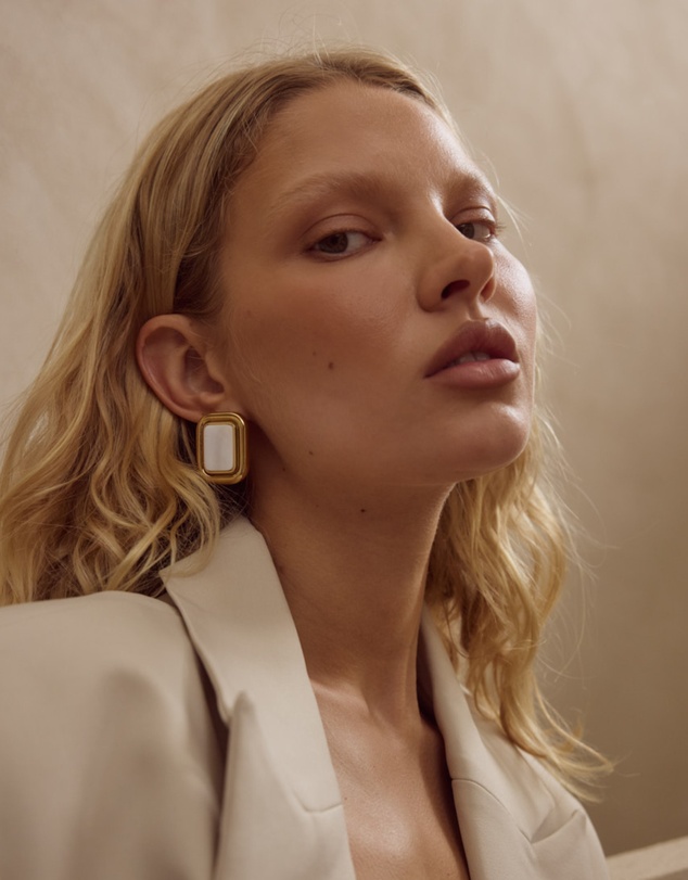 CENDRE - Leea Earrings White 18k Gold