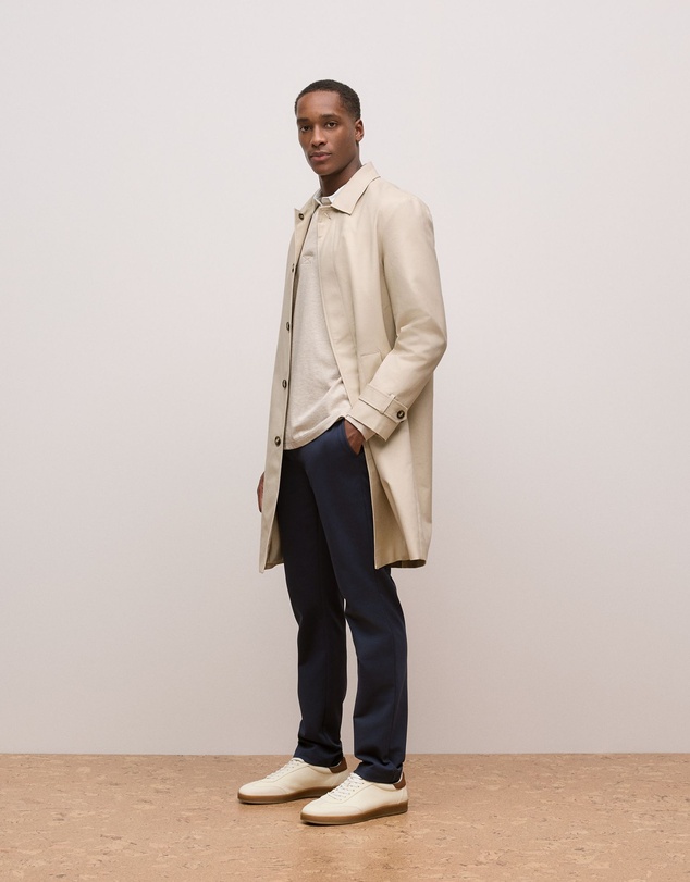 Trenery - Jersey Cotton Monogram Rugby in Oat Marle
