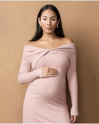 Soon Maternity - Twist Off shoulder Dress