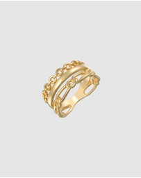 Elli Jewelry - Ring 3 in 1 Design Brass Collection