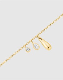 Rosefield - Bold Solitaire Charms Gold-Tone Bracelet