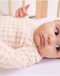 Kynd Baby - Comfy Bodysuit Long Sleeve in Neutral Gingham