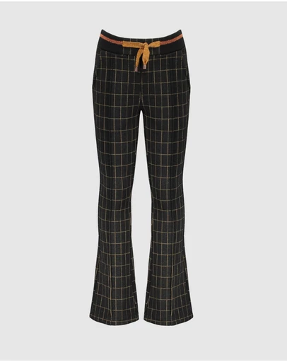 NONO - Sahara Flared Check Pants - Kids-Teens