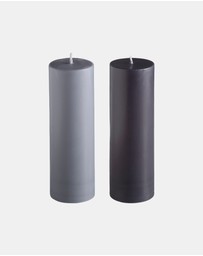 porter green - escc medium pillar candle soy-blend unscented candles