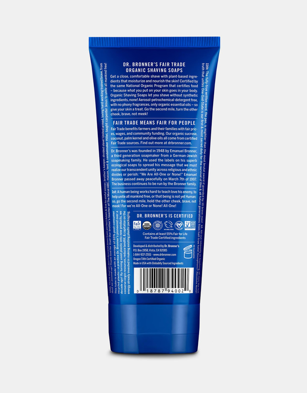 Dr Bronner's - Organic Shaving Soap - Peppermint