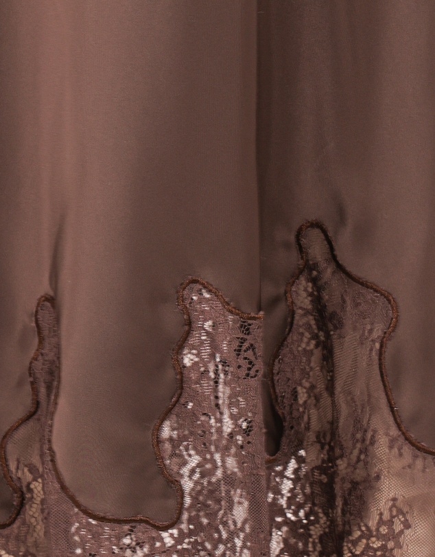 Petal & Pup - Alira Lace Trim Midi Skirt - Brown