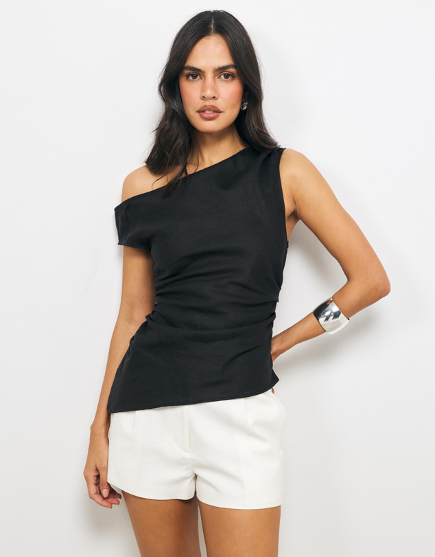 AERE - Isadora Asymmetric Draped Top