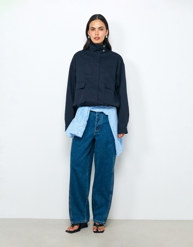 AERE - Mid Rise Straight Leg Jeans