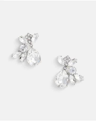 Self Portrait - Multi Crystal Cluster Earrings