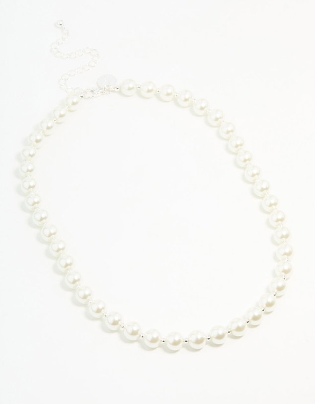 Lovisa - Silver Plated Pearl & Ball Necklace