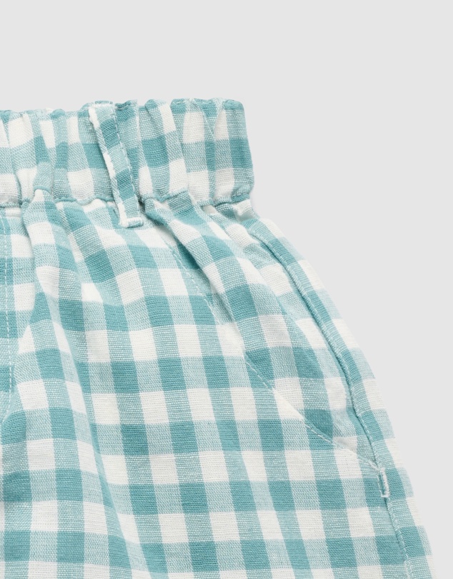 Purebaby - Pull on Gingham Shorts- Kids-Babies