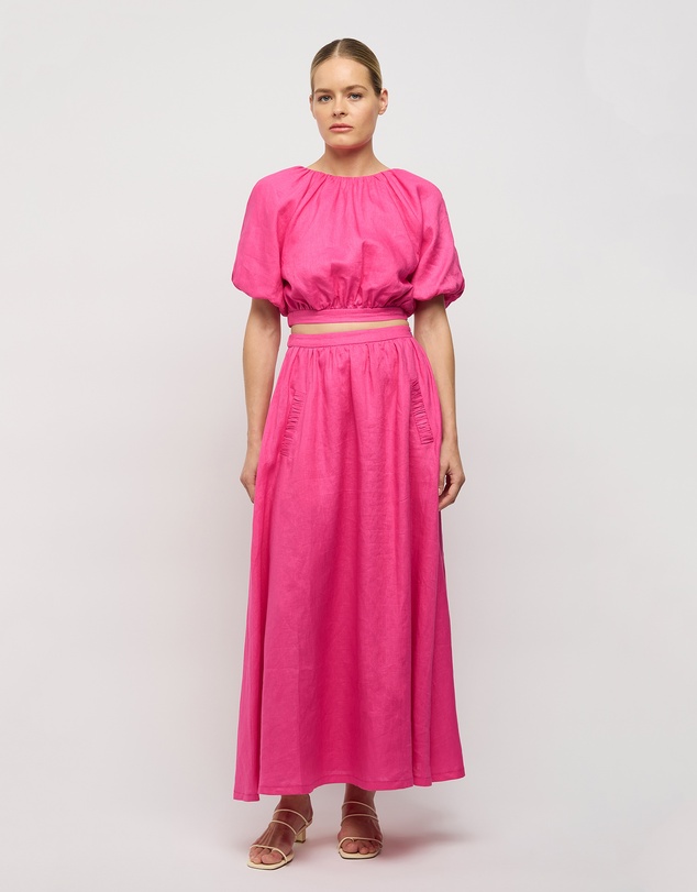 FRIEND of AUDREY - Adoni Linen Balloon Sleeve Top