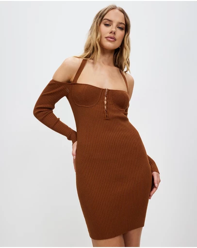 Third Form - Hooked In Knit Halter Mini