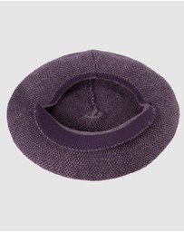 Max Alexander - European Made Purple Soft Woven Wool Beret Cap