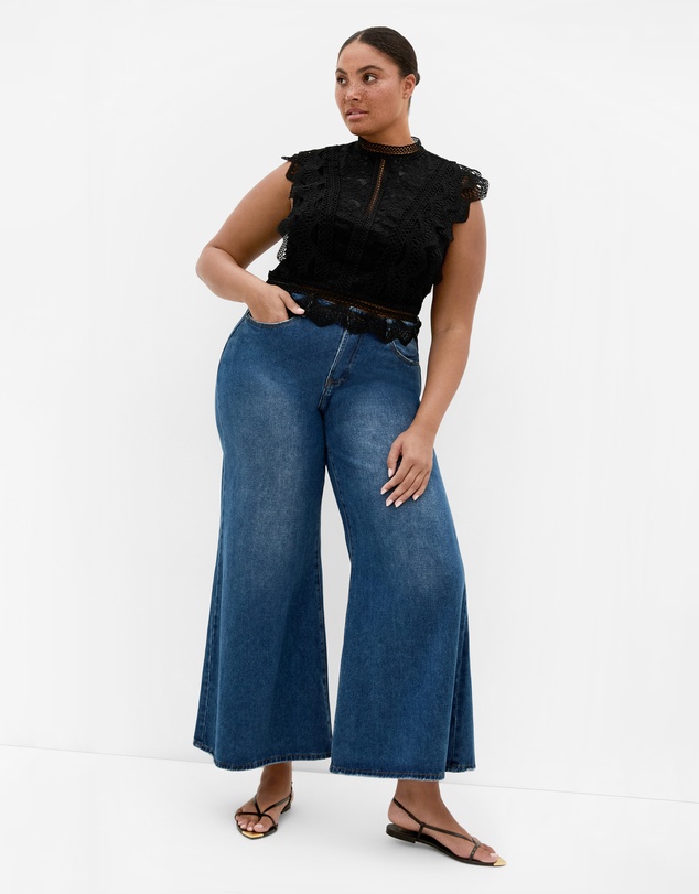 City Chic - Plus size Lucielle Sleeveless Top - black