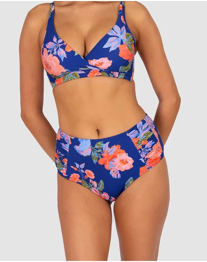 Baku Swimwear - Cala Luna Ruched High Waist Bikini Bottom
