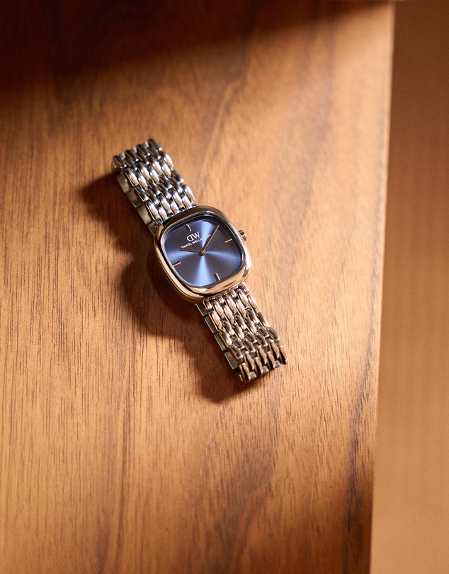 Daniel Wellington - Corta 24x28mm Royal Blue Grain-Link
