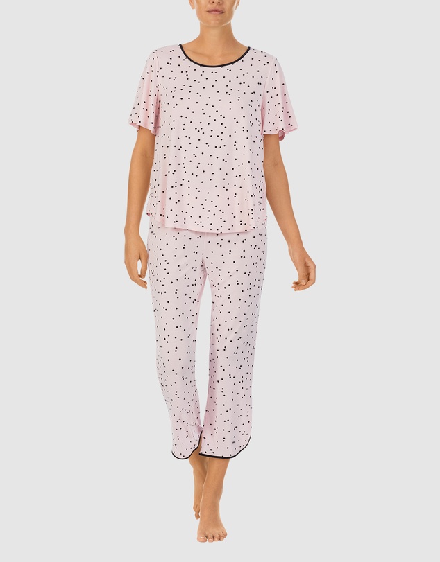 Kate Spade - Modal Jersey Short Sleeve Cropped Long Pyjama Set