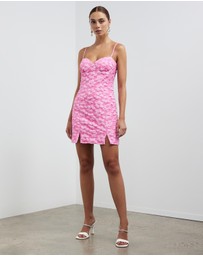 ROTATE - Jacquard Flower Mini Dress