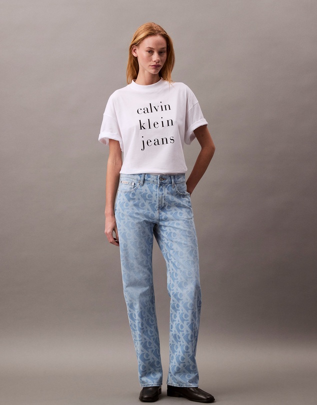 Calvin Klein Jeans - Allover Logo 90s Straight Jeans