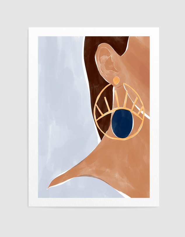 Olive et Oriel - Evil Eye Earing by Ivy Green Illustrations Art Print