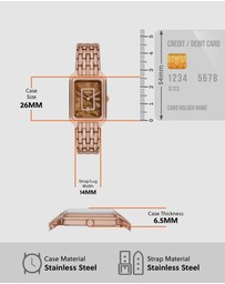 Fossil - Raquel Rose Gold Tone Analogue Watch