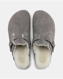 Birkenstock - Boston Suede Leather/Shearling Narrow