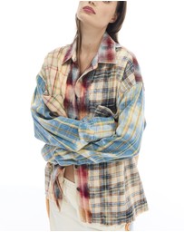 THE TALES - Patchwork Check Flannel Shirt