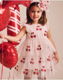 Huxbaby - Sequin Cherry Pie Tulle Dress - Babies