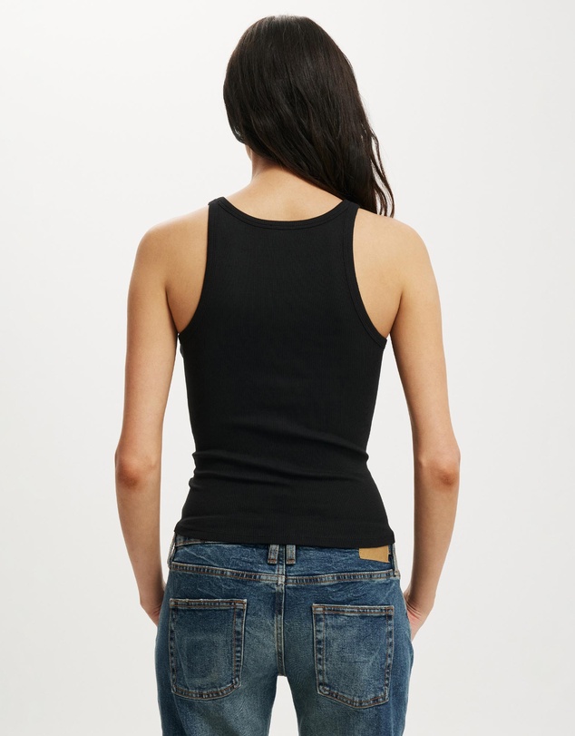 Cotton On - Goldie Rib High Neck Tank