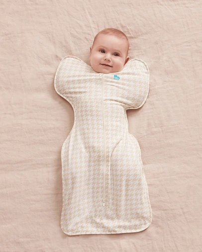 Love to Dream - Swaddle Up™ Original 1.0 TOG Stretch Cotton Houndstooth Tan