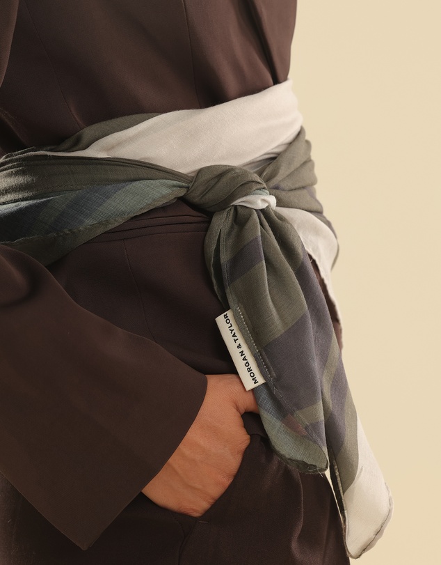 Morgan & Taylor - Eleanor Light-Weight Scarf in Khaki Green