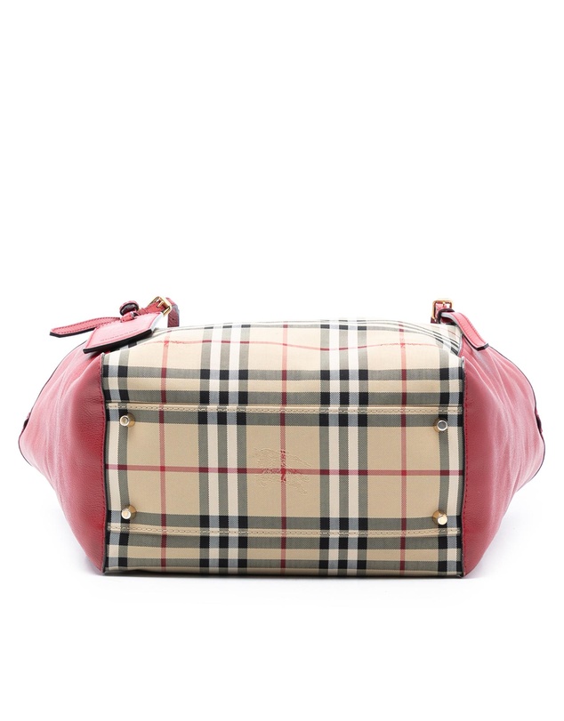 Pre-Loved by Azura Reborn - Pre-Loved Small Haymarket Check Canvas and Leather Canterbury Tote