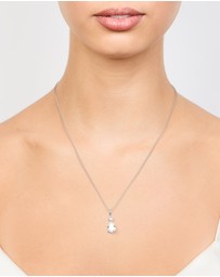 Lovisa - Waterproof Stainless Steel Cubic Zirconia Pear Pendant Necklace