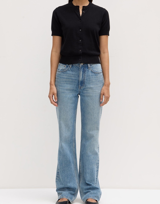 Assembly Label - Semra Cotton Cashmere Short Sleeve Cardigan